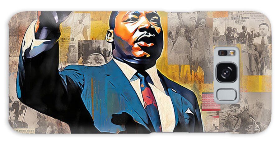 Martin Galaxy Case featuring the painting Martin Luther King - I have a dream by My Head Cinema