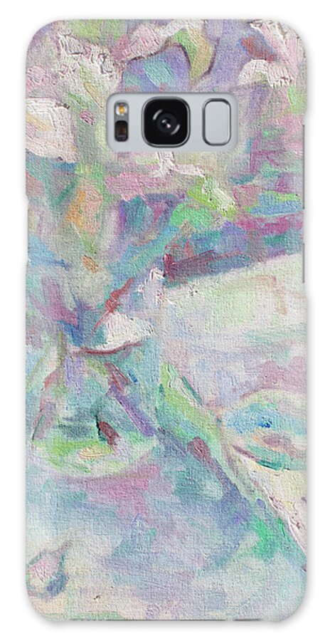 French Impressionism Galaxy Case featuring the painting Mary's Lilies by Srishti Wilhelm