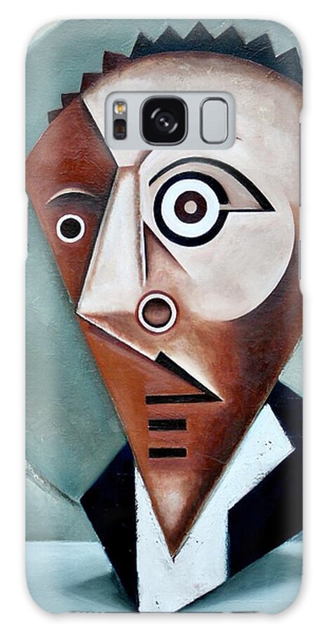 Langston Hughes Galaxy Case featuring the painting Mask of the Black Pierrot / Langston Hughes by Martel Chapman