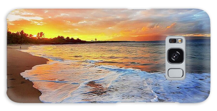 Maui Galaxy Case featuring the photograph Maui Sunset by Eric Wiles