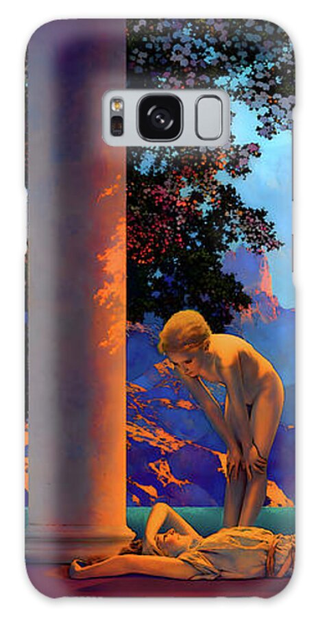 Maxfield Parrish Galaxy Case featuring the painting Maxfield Parrish - Daybreak by Jon Baran