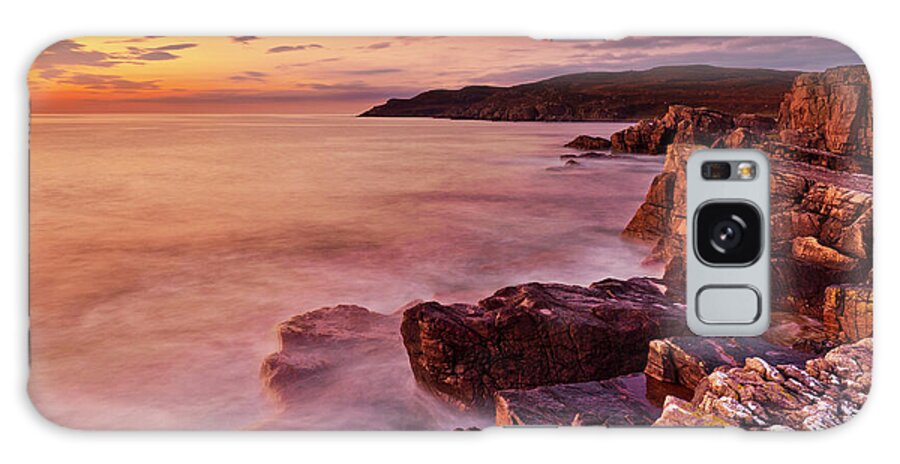 Sunset Galaxy Case featuring the photograph Mellon Charles coastline, Wester Ross, Scotland by Neale And Judith Clark