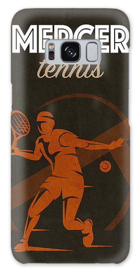Mercer University Galaxy Case featuring the mixed media Mercer University Tennis College Sports Vintage Poster by Design Turnpike