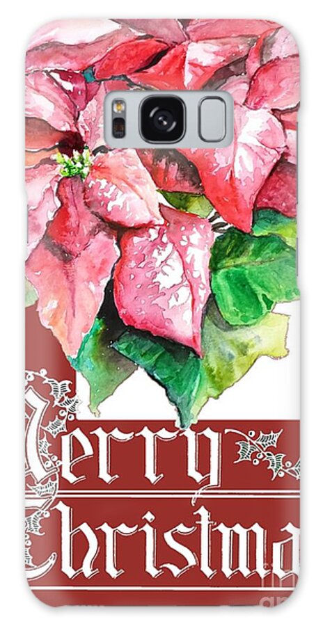 Merry Christmas Galaxy Case featuring the painting Merry Christmas by Merana Cadorette