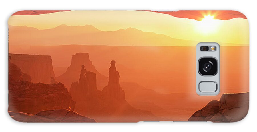 Mesa Arch Galaxy Case featuring the photograph Mesa Arch at Sunrise by Neale And Judith Clark
