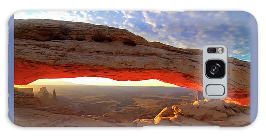 Mesa Arch Galaxy Case featuring the photograph Mesa Arch Sunrise by Bob Falcone