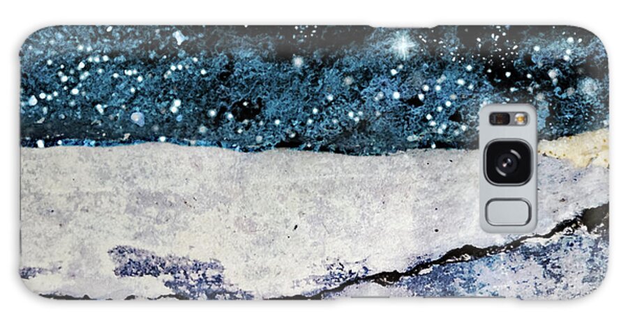 Abstract Galaxy Case featuring the mixed media Midnight in the Mountains by Sharon Williams Eng