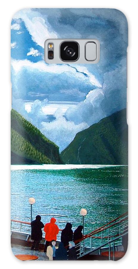 Fjord Galaxy Case featuring the painting Milford SOund by Sam Hall