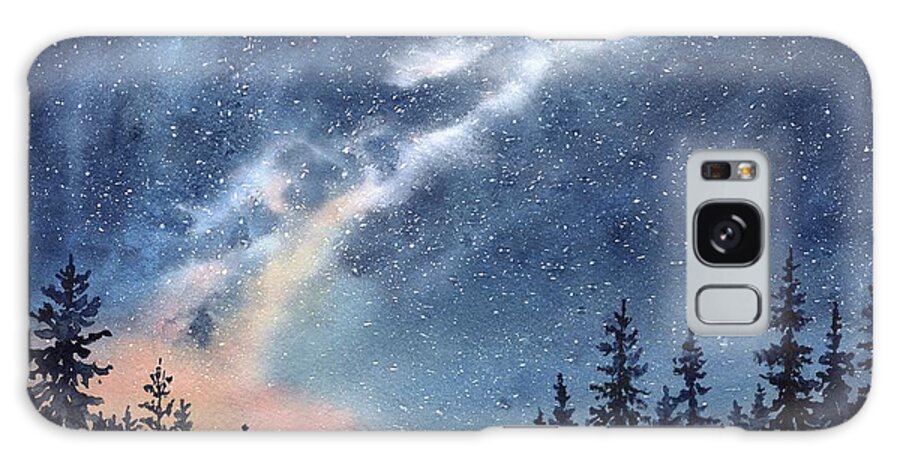Milky Way Galaxy Case featuring the painting Milky Way by Lorraine Watry