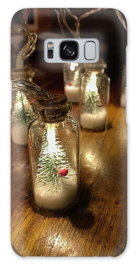 Bottle Galaxy Case featuring the photograph Mini Bottled Tree Lights by Brenna Woods