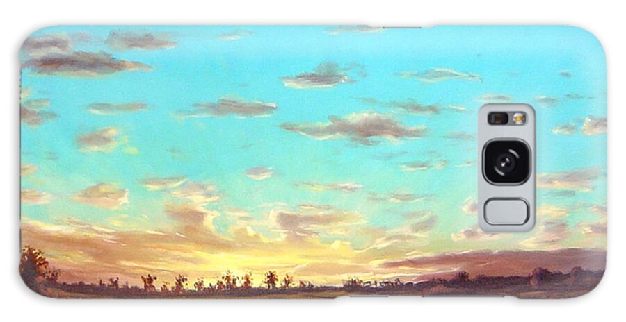 Landscape Galaxy Case featuring the painting Minnesota Sunset by Rick Hansen