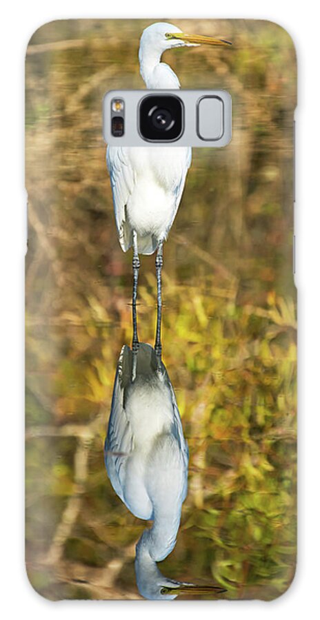 Egret Galaxy Case featuring the photograph Mirror Image by Jamie Pattison