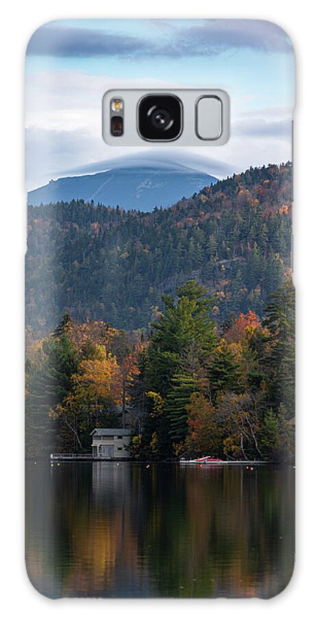 Lake Placid Galaxy Case featuring the photograph Mirror Lake with Whiteface Mountain by Dave Niedbala
