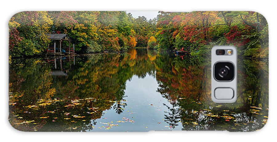 Autumn Galaxy Case featuring the photograph Mirror Lakes in Highlands N Carolina by Ron Long Ltd Photography