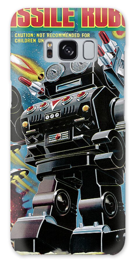 Vintage Toy Posters Galaxy Case featuring the drawing Missile Robot by Vintage Toy Posters