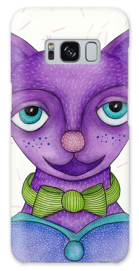 Illustration Galaxy Case featuring the mixed media Mister Handsome Fox by Barbara Orenya