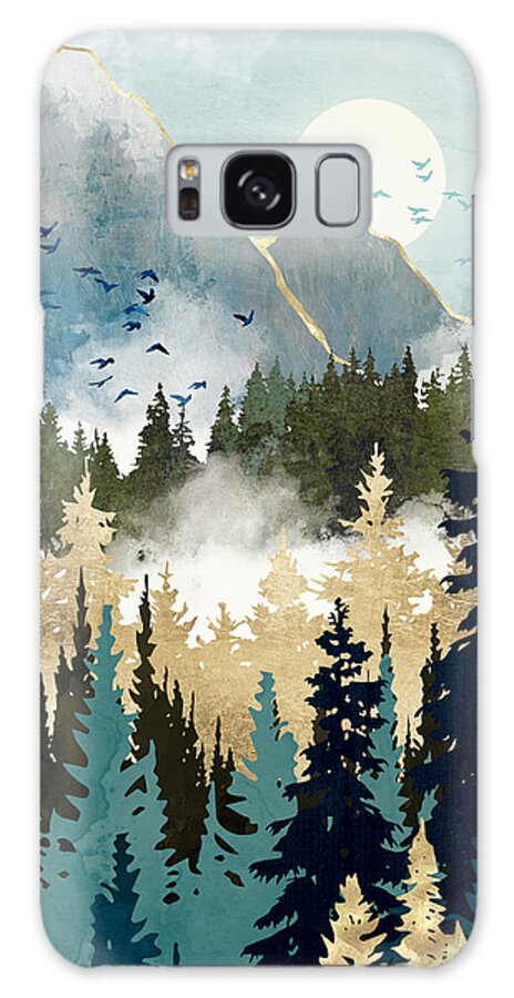 Mist Galaxy Case featuring the digital art Misty Pines by Spacefrog Designs