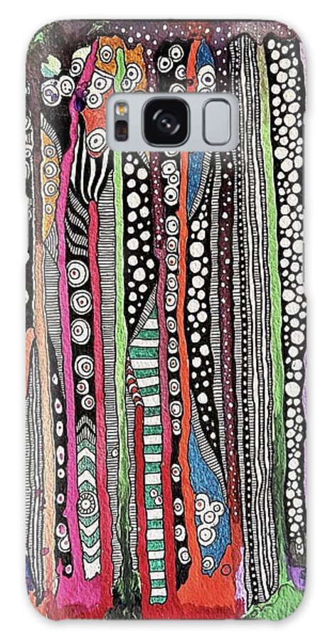 Mixedmedia Galaxy Case featuring the drawing Mix by Tanja Leuenberger