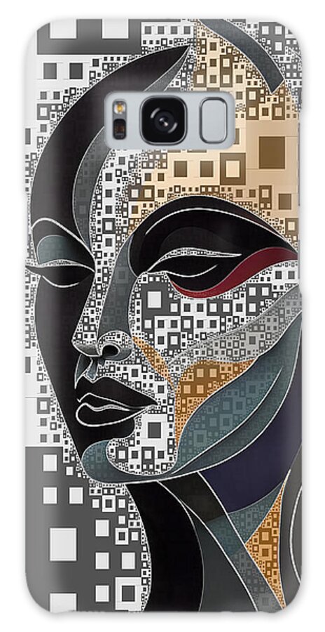 Abstract Galaxy Case featuring the digital art Modern Abstract Portrait - 01615a by Philip Preston
