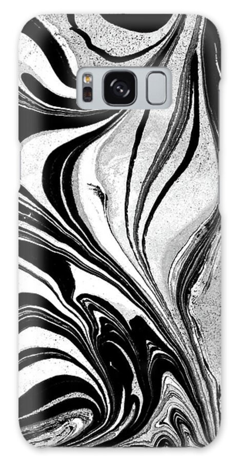 Abstract Stone Galaxy Case featuring the painting Monochrome Gray Agate And Marble Watercolor Stone Collection VI by Irina Sztukowski