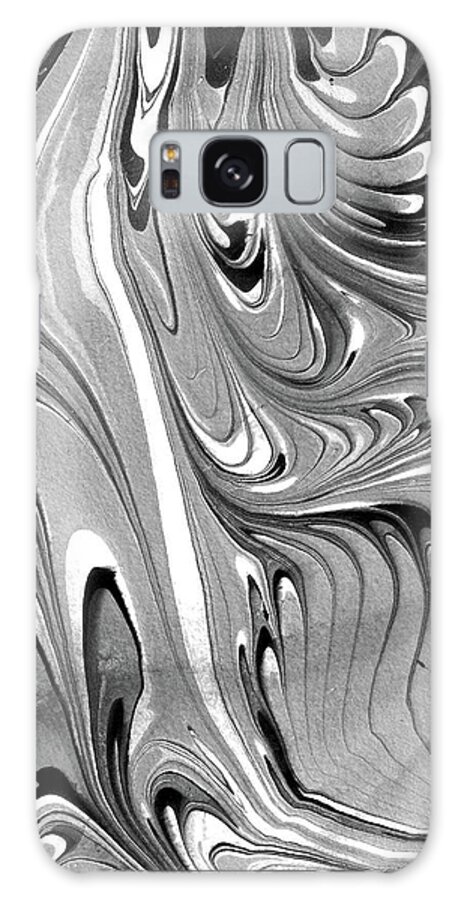 Abstract Stone Galaxy Case featuring the painting Monochrome Gray Agate And Marble Watercolor Stone Collection VII by Irina Sztukowski
