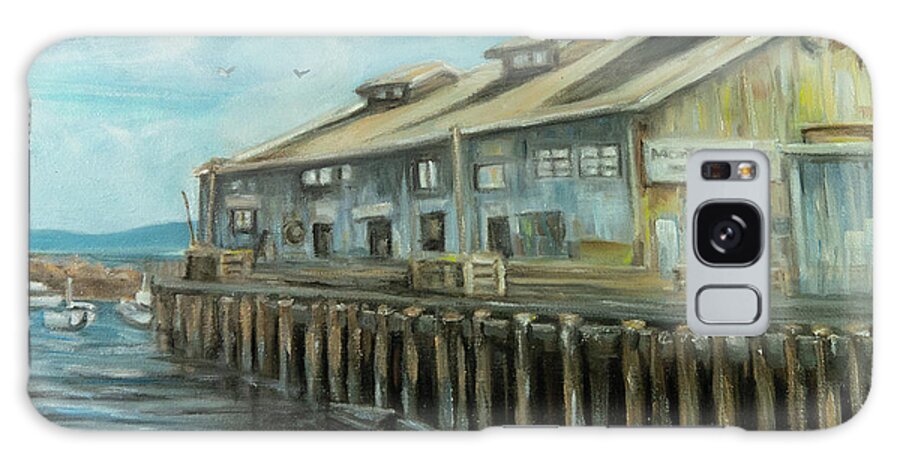 Municiple Wharf Galaxy Case featuring the painting Monterey Wharf by Brett Hardin