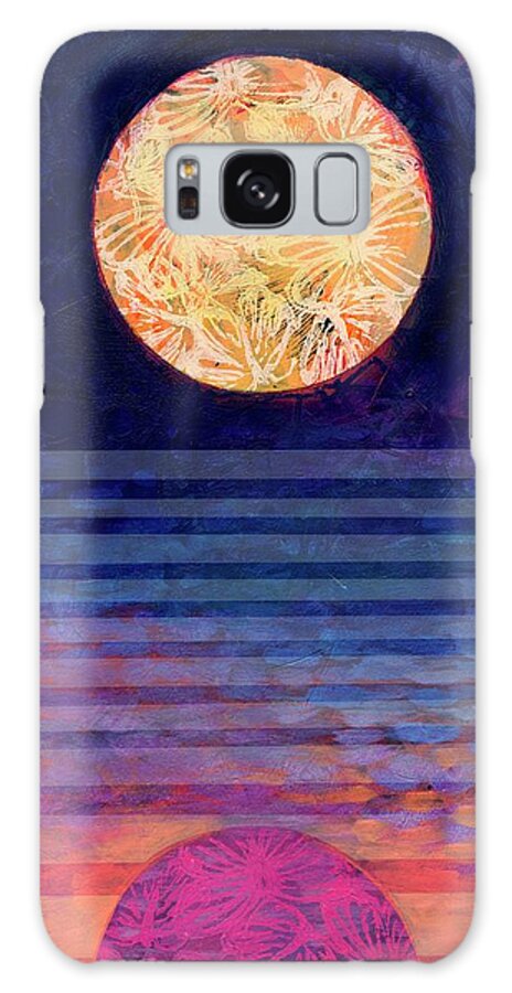 Moon Galaxy Case featuring the mixed media Moon Call by Jennifer Lommers