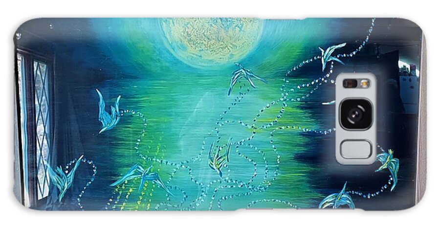 Moon Galaxy Case featuring the painting Moon Light Sonata by Tatyana Shvartsakh