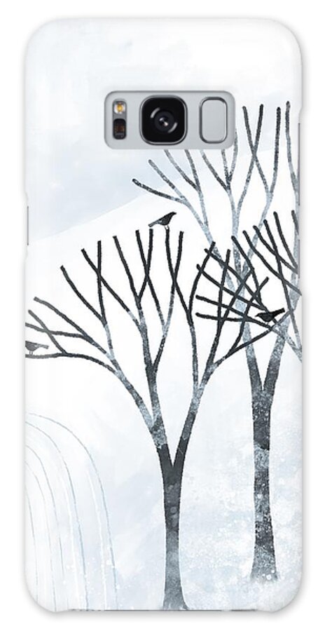 Snow Galaxy Case featuring the painting More Snow to Come by Nic Squirrell