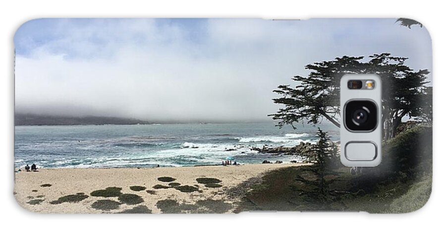 Carmel By The Sea Galaxy Case featuring the photograph Morning Cloud cover over Point Lo by Luisa Millicent