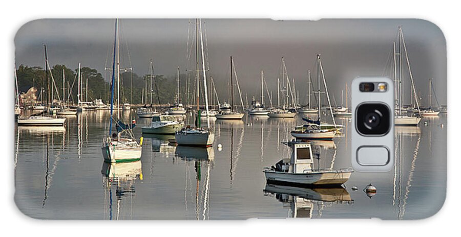 Morning Galaxy Case featuring the photograph Morning Fog Bristol Harbor 9405 by Butch Lombardi