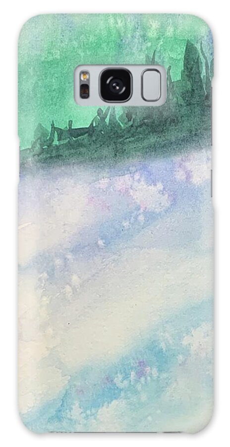 Snow Galaxy Case featuring the painting Morning Snow by Christine Marie Rose