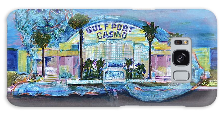 Gulfport Galaxy Case featuring the painting Morris - the Casino Cat by Jonathan Morrill