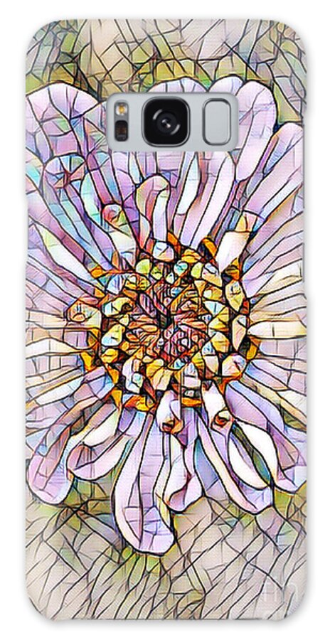 Fineartamerica Galaxy Case featuring the digital art Mosaic Portret flower by Yvonne Padmos