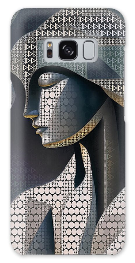 Abstract Galaxy Case featuring the digital art Mosaic Style Abstract Portrait - 01359 by Philip Preston