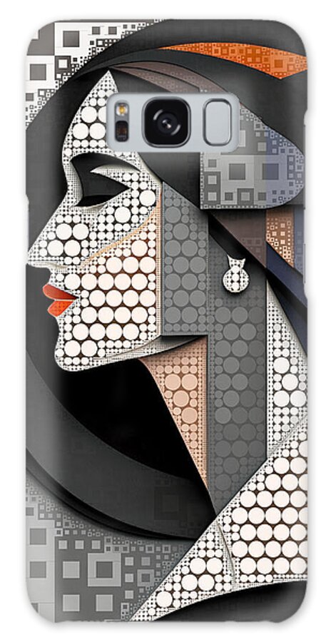 Abstract Galaxy Case featuring the digital art Mosaic Style Abstract Portrait - 01710 by Philip Preston