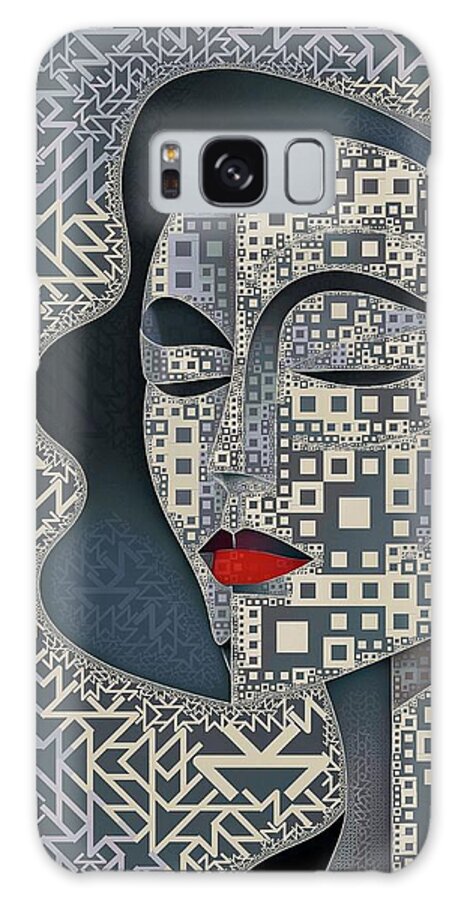 Abstract Galaxy Case featuring the digital art Mosaic Style Abstract Portrait - 01757 by Philip Preston