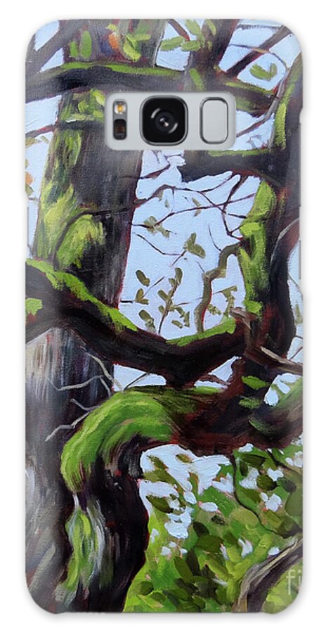 Northern California Galaxy Case featuring the painting Moss On Oaks 2 by Barbara Oertli