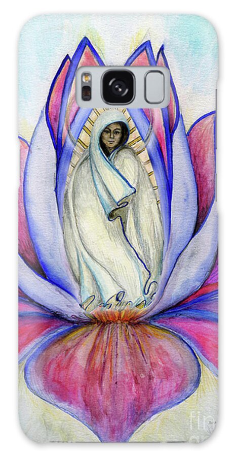 Mother Mary Galaxy Case featuring the painting Mother Mary by Jo Thomas Blaine