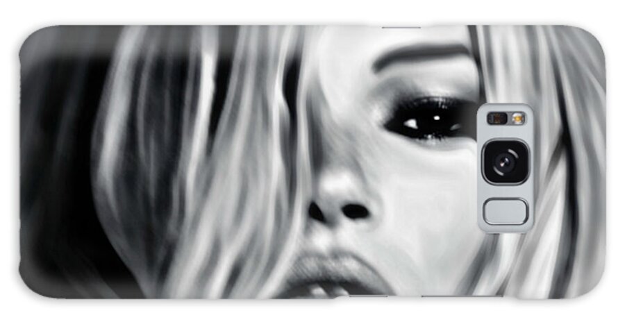 Kate Moss Galaxy Case featuring the painting Motiv Kate Moss Blurred Game by Felix Von Altersheim