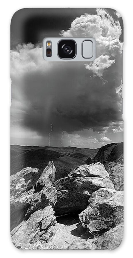 San Diego Galaxy Case featuring the photograph Mount Laguna Lightning Strikes by William Dunigan
