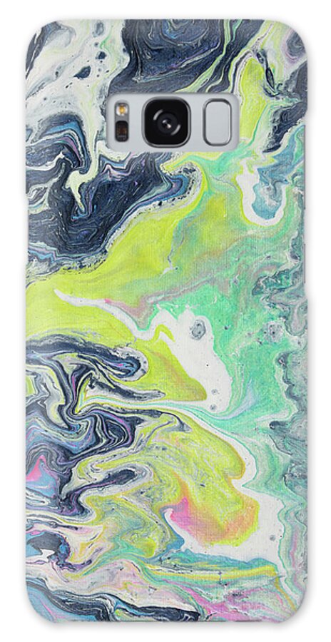 Acrylic Galaxy Case featuring the painting Mountain Haze by Tessa Evette