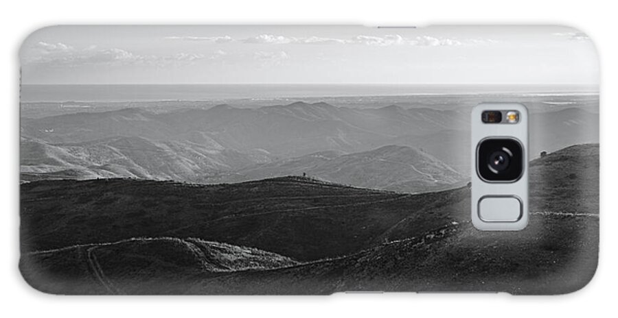 Algarve Galaxy Case featuring the photograph Mountains of Caldeirao in Monochrome by Angelo DeVal