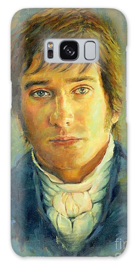 Mr. Darcy Galaxy Case featuring the painting Mr. Darcy by Rebecca Mike