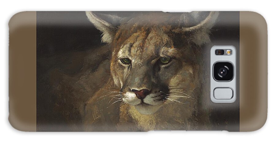 Cougar Galaxy Case featuring the painting Mugshot by Greg Beecham