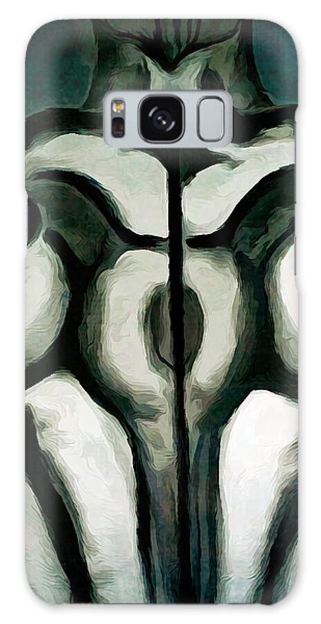 Modern Abstract Galaxy Case featuring the drawing Muscled Back Abstract 2 of 2 by Joan Stratton