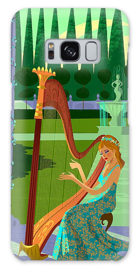  Galaxy Case featuring the digital art Music from the Harp by Alan Bodner