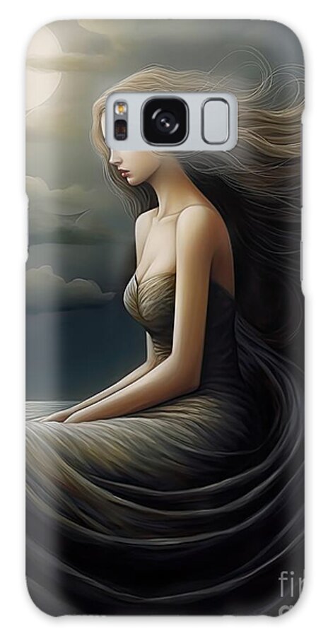Surreal Galaxy Case featuring the painting Musing by Mindy Sommers