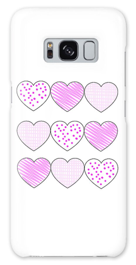 Heart Galaxy Case featuring the digital art My Pink Hearts by Moira Law