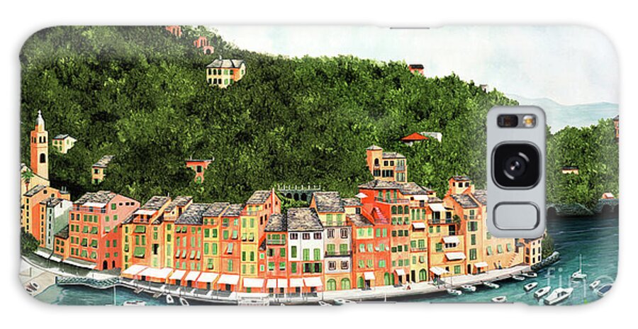 Portofino Galaxy Case featuring the painting My Portofino - prints of oil painting by Mary Grden